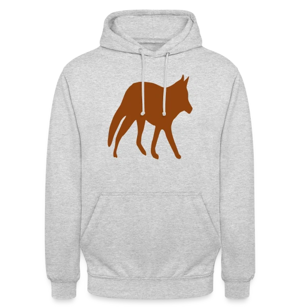 Silhouette Renard Sauvage sur Sweat-shirt à capuche unisexe