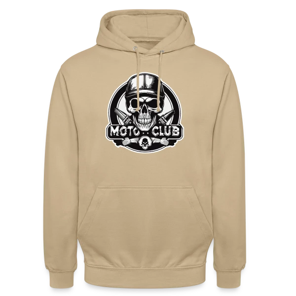 Tête de Mort Motard Rétro – Club Moto sur Sweat-shirt à capuche unisexe