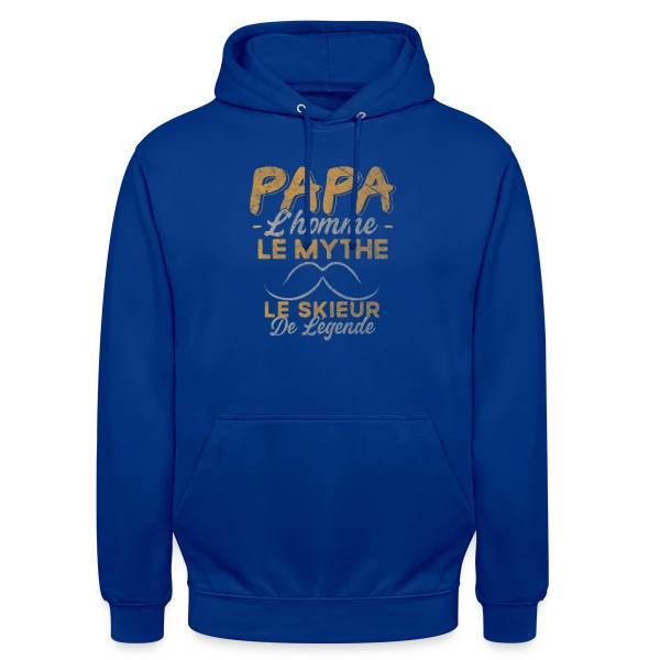 Papa Skieur de Légende - Humour Cadeau Ski sur Sweat-shirt à capuche unisexe