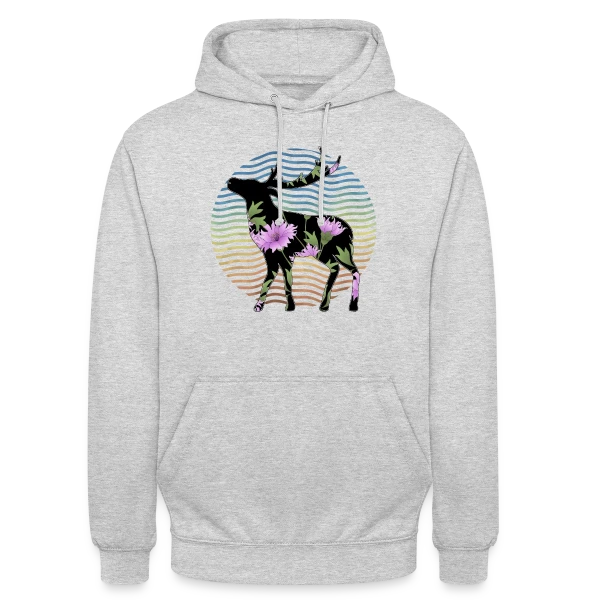 Cerf Majestueux sur Sweat-shirt à capuche unisexe