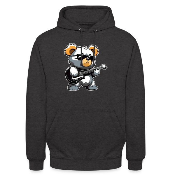 Ours en Peluche Heavy Metal à la Guitare sur Sweat-shirt à capuche unisexe