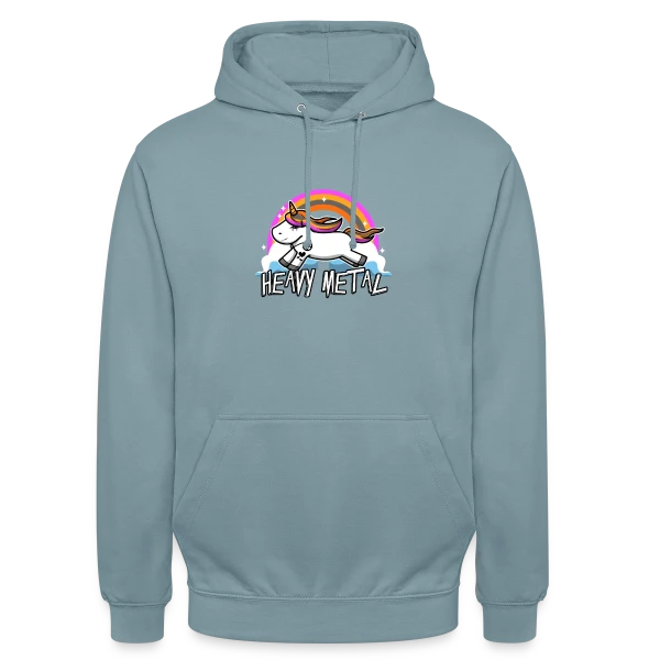 Licorne Heavy Metal Rockeuse sur Sweat-shirt à capuche unisexe
