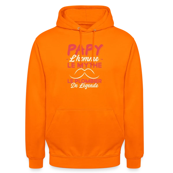 Papy Plombier de Légende - Humour Cadeau Artisan sur Sweat-shirt à capuche unisexe