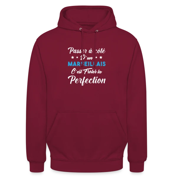 Marseillais Fier et Parfait sur Sweat-shirt à capuche unisexe