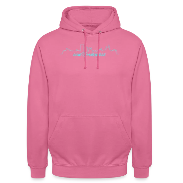Skyline Marseille Amour sur Sweat-shirt à capuche unisexe