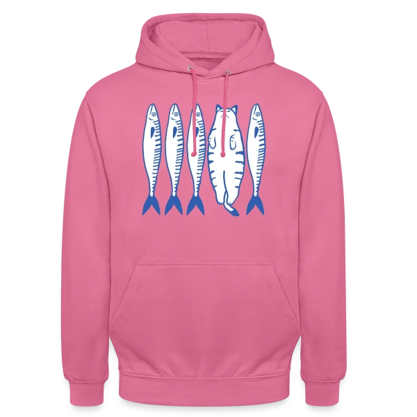 Chat Blanc et Compagnie sur Sweat-shirt à capuche unisexe