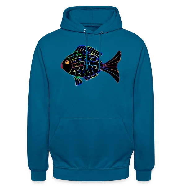 Passion Pêcheur - Motif Poisson sur Sweat-shirt à capuche unisexe