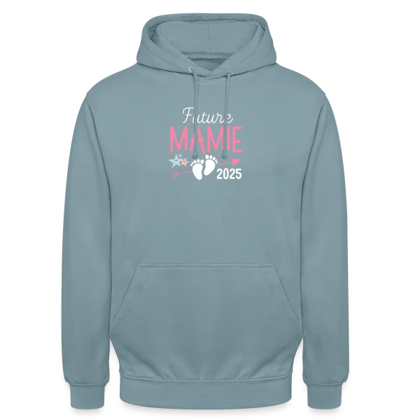 Future Mamie 2025 : Annonce de Grossesse Originale sur Sweat-shirt à capuche unisexe