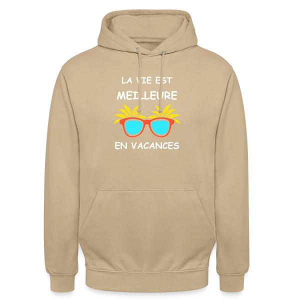 Lunettes Tropicales Soleil sur Sweat-shirt à capuche unisexe
