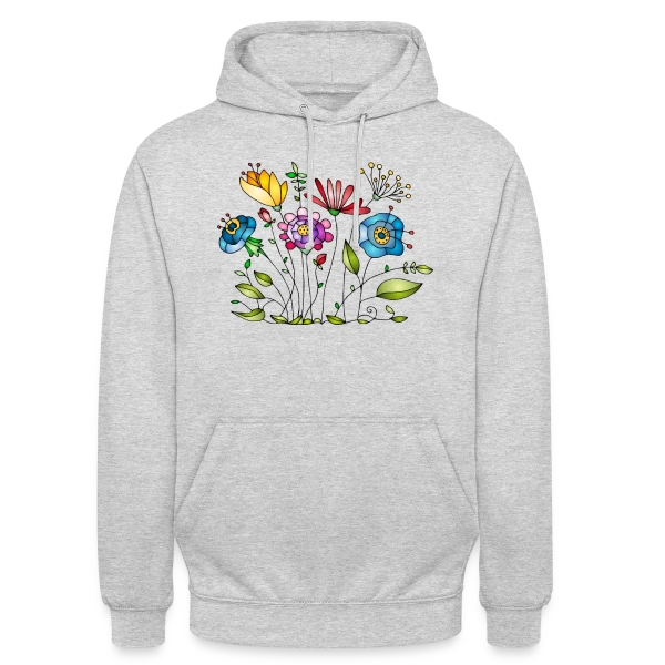 Douceur Florale sur Sweat-shirt à capuche unisexe