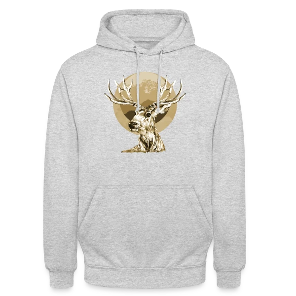Cerf Majestueux sur Sweat-shirt à capuche unisexe