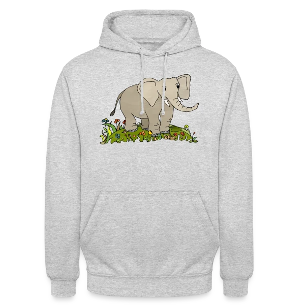 L'Éléphant Majestueux sur Sweat-shirt à capuche unisexe