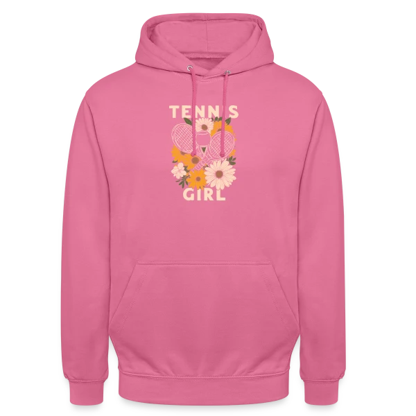 Tennis : Joueuse et Passionnée sur Sweat-shirt à capuche unisexe