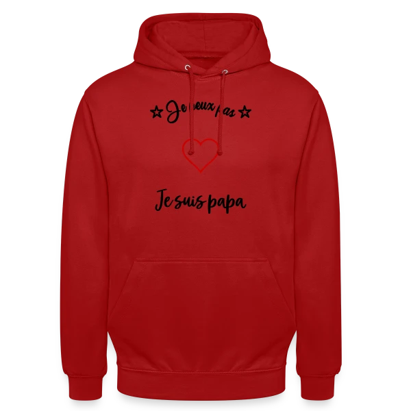 Cœur Papa : Je t'aime Super Papa sur Sweat-shirt à capuche unisexe
