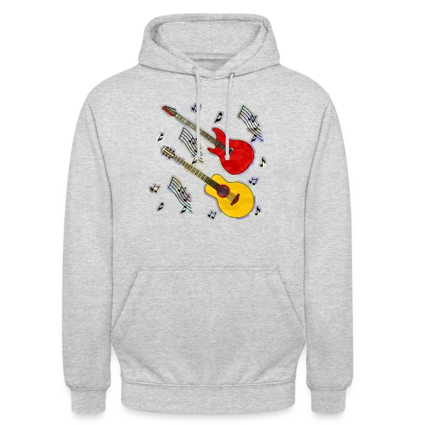 Mélodie Guitare Vintage sur Sweat-shirt à capuche unisexe