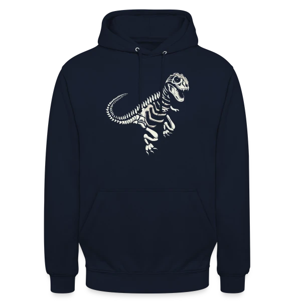T-Rex Fossile : L'Esprit Préhistorique des Dinosaures sur Sweat-shirt à capuche unisexe