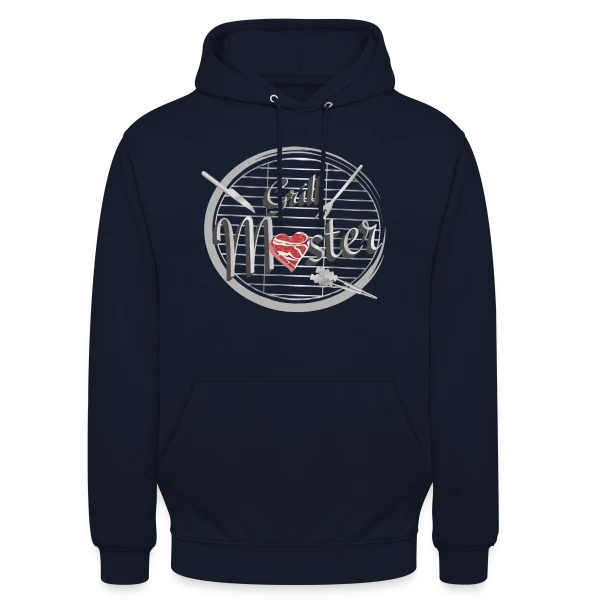 Maître du Grill Cœur sur Sweat-shirt à capuche unisexe