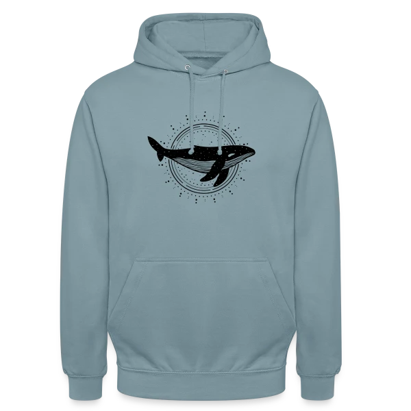 Esprit des Eaux : Baleine Protectrice sur Sweat-shirt à capuche unisexe
