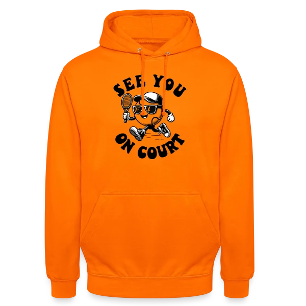 Rendez-vous sur le Court : Design Tennis sur Sweat-shirt à capuche unisexe