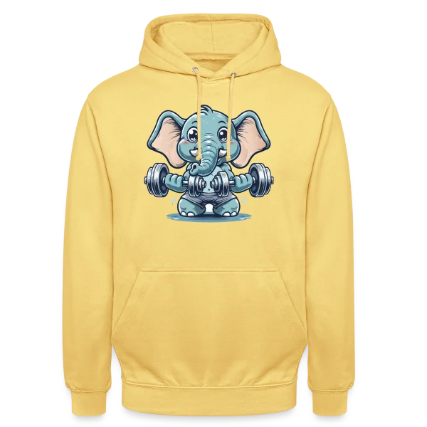 L'Éléphant Sportif Rigolo sur Sweat-shirt à capuche unisexe
