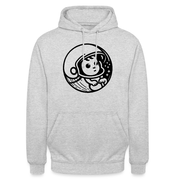 Bébé Casqué – Sécurité et Humour Enfant sur Sweat-shirt à capuche unisexe