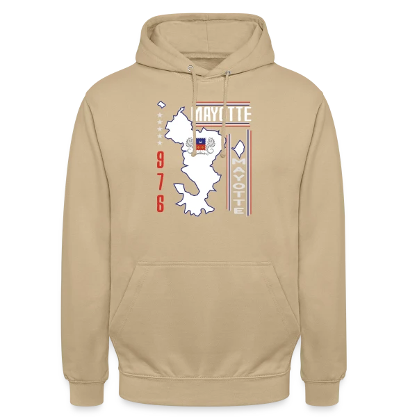 Carte Mayotte 976 sur Sweat-shirt à capuche unisexe