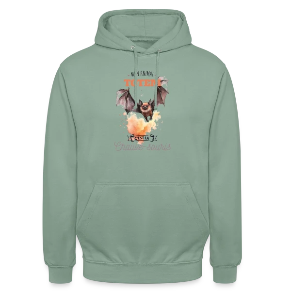 Chauve-souris Mon Animal Totem sur Sweat-shirt à capuche unisexe