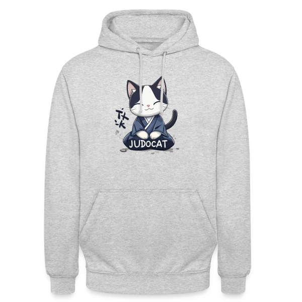 JUDOCAT: Le chat manga judoka sur Sweat-shirt à capuche unisexe