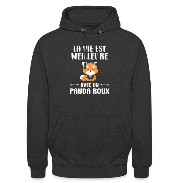 Panda Roux Adorable sur Sweat-shirt à capuche unisexe
