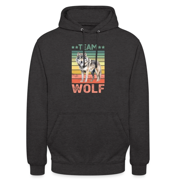 Équipe Loup Rétro sur Sweat-shirt à capuche unisexe