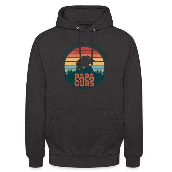 Papa Ours Protecteur sur Sweat-shirt à capuche unisexe