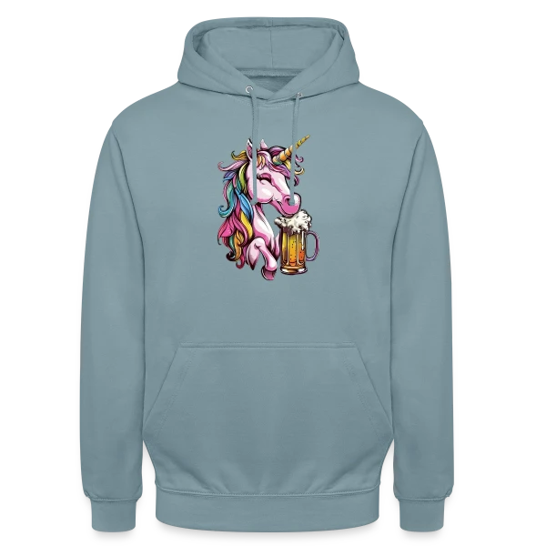 Licorne Bière Festive sur Sweat-shirt à capuche unisexe
