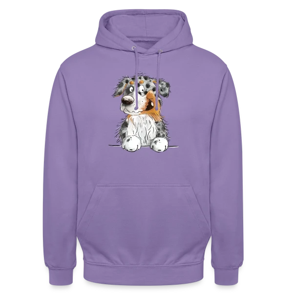 Berger Australien Blue Merle Drôle et Amusant sur Sweat-shirt à capuche unisexe