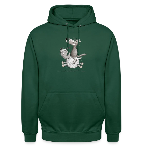 Loup Cavalier & Mouton Rigolo sur Sweat-shirt à capuche unisexe