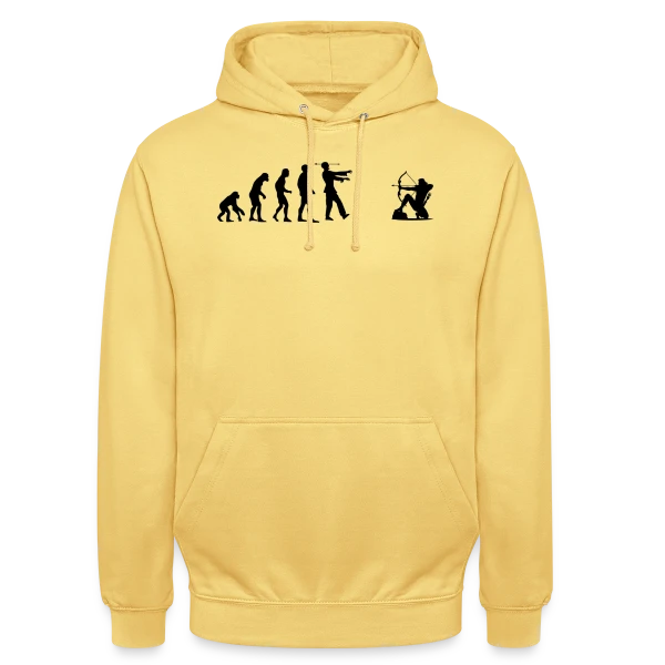 Évolution Humaine : Zombie vs Archer sur Sweat-shirt à capuche unisexe