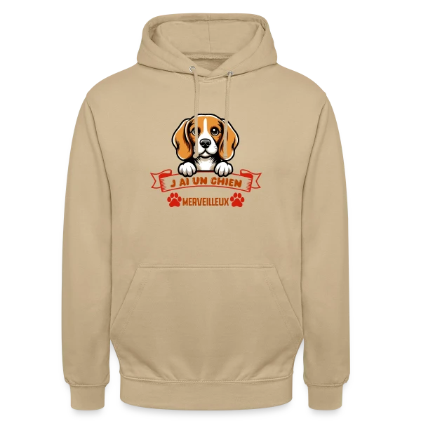 Beagle Adorable sur Sweat-shirt à capuche unisexe
