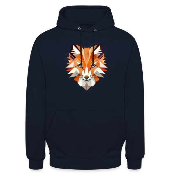 Renard Géométrique Éclatant sur Sweat-shirt à capuche unisexe