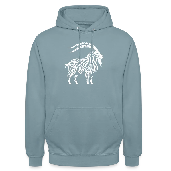 Chèvre de Mer Tribale : L'Esprit Océanique et Mythique sur Sweat-shirt à capuche unisexe