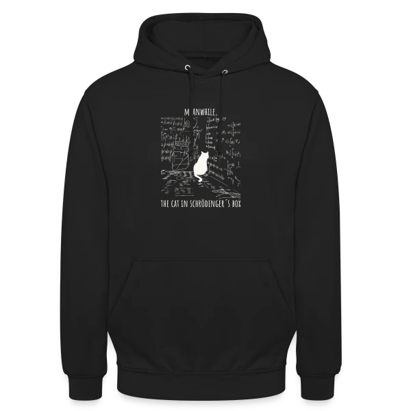 Humour de Schrödinger | Chat Quantique sur Sweat-shirt à capuche unisexe
