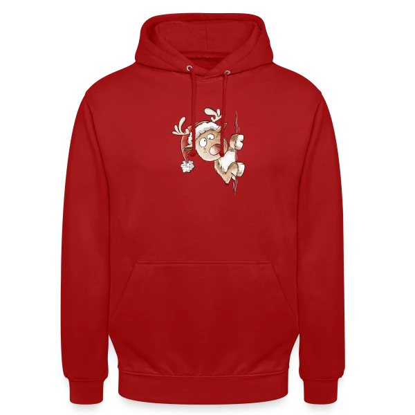 Renne Espiègle de Noël sur Sweat-shirt à capuche unisexe
