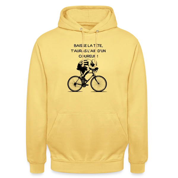 Cyclisme Humour - Design Minimaliste Vélo sur Sweat-shirt à capuche unisexe