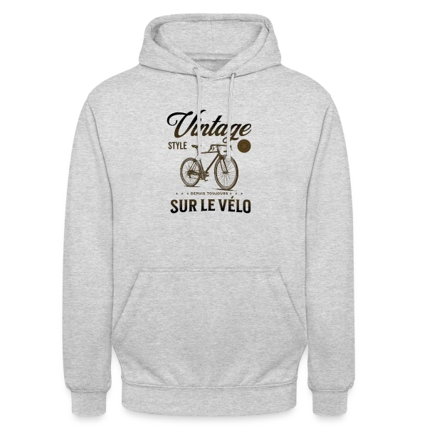 Passion Vélo Vintage Élégance sur Sweat-shirt à capuche unisexe