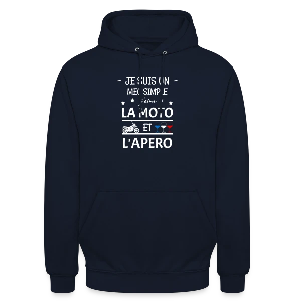 Moto & Apéro : L'Esprit Motard sur Sweat-shirt à capuche unisexe