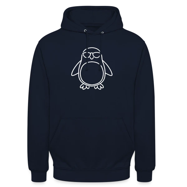 Silhouette Pingouin Élégante sur Sweat-shirt à capuche unisexe