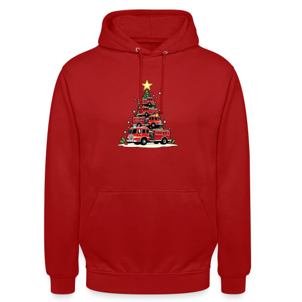 Camion de Pompiers Rigolo - Noël Enchanté sur Sweat-shirt à capuche unisexe