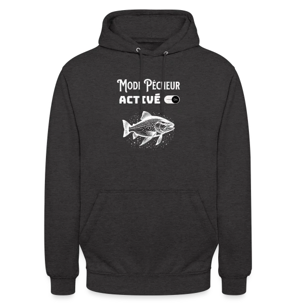 Mode Pêcheur Activé : Design Minimaliste sur Sweat-shirt à capuche unisexe