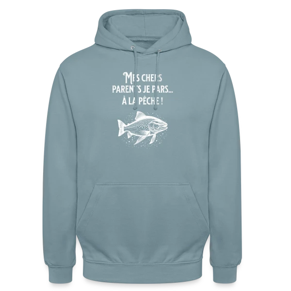 Humour Pêche : La Truite Élégante sur Sweat-shirt à capuche unisexe