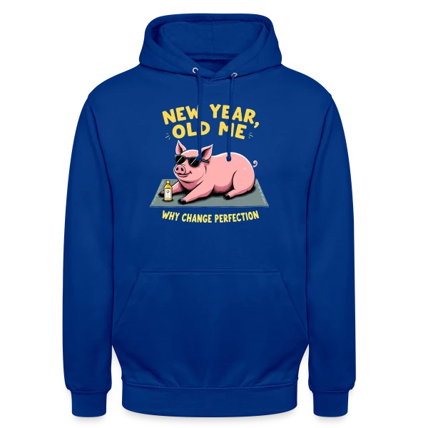 Nouvel An Humoristique - Cochon Détendu sur Sweat-shirt à capuche unisexe