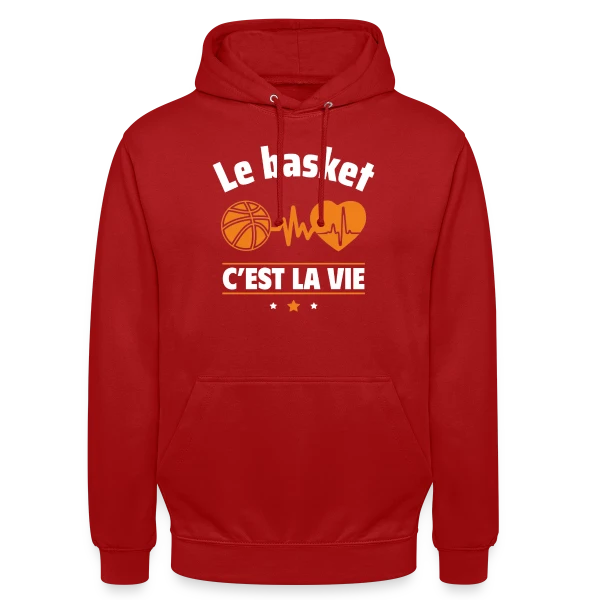 Le Basket, C'est la Vie ! sur Sweat-shirt à capuche unisexe