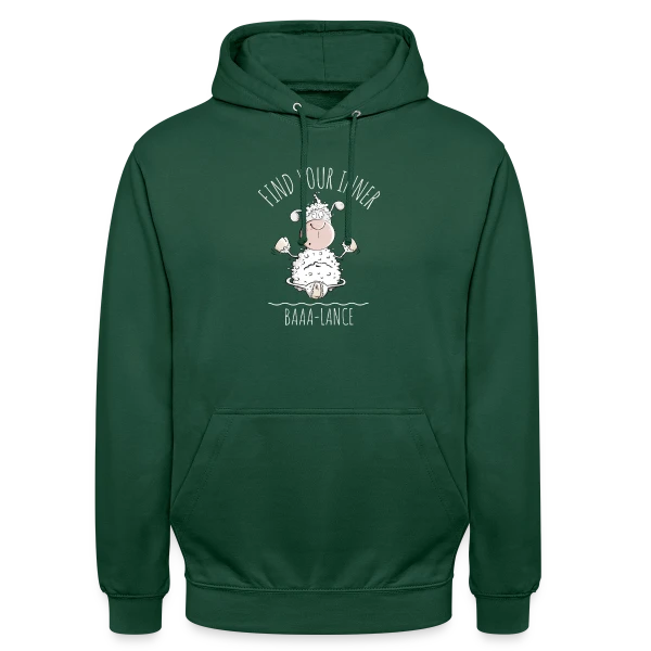 Mouton Yoga 'Baaa-Lance' - L'Équilibre Zen sur Sweat-shirt à capuche unisexe